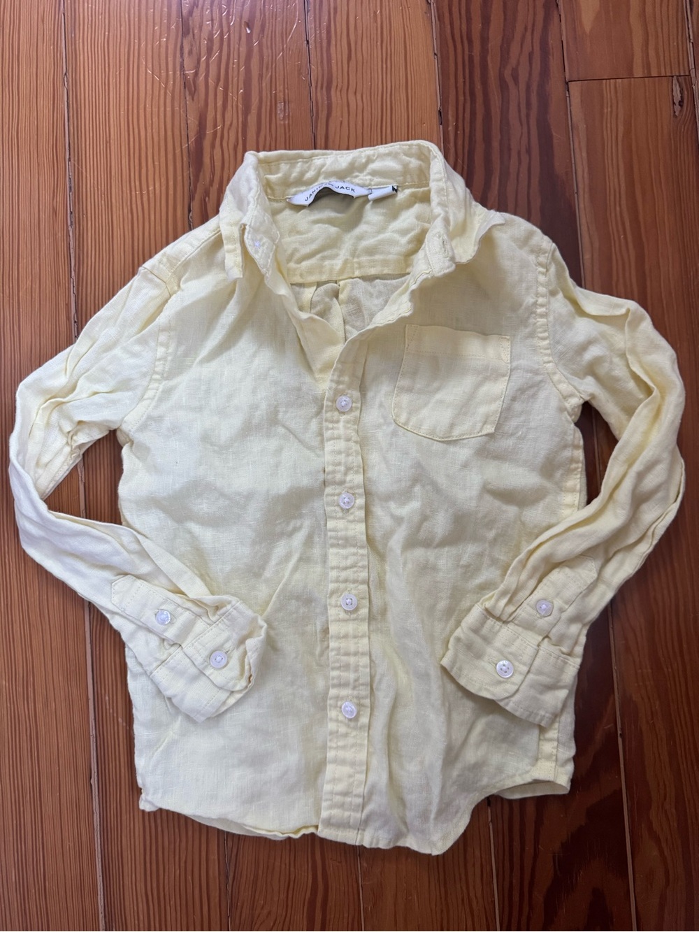 Janie and Jack Yellow Linen Buttondown